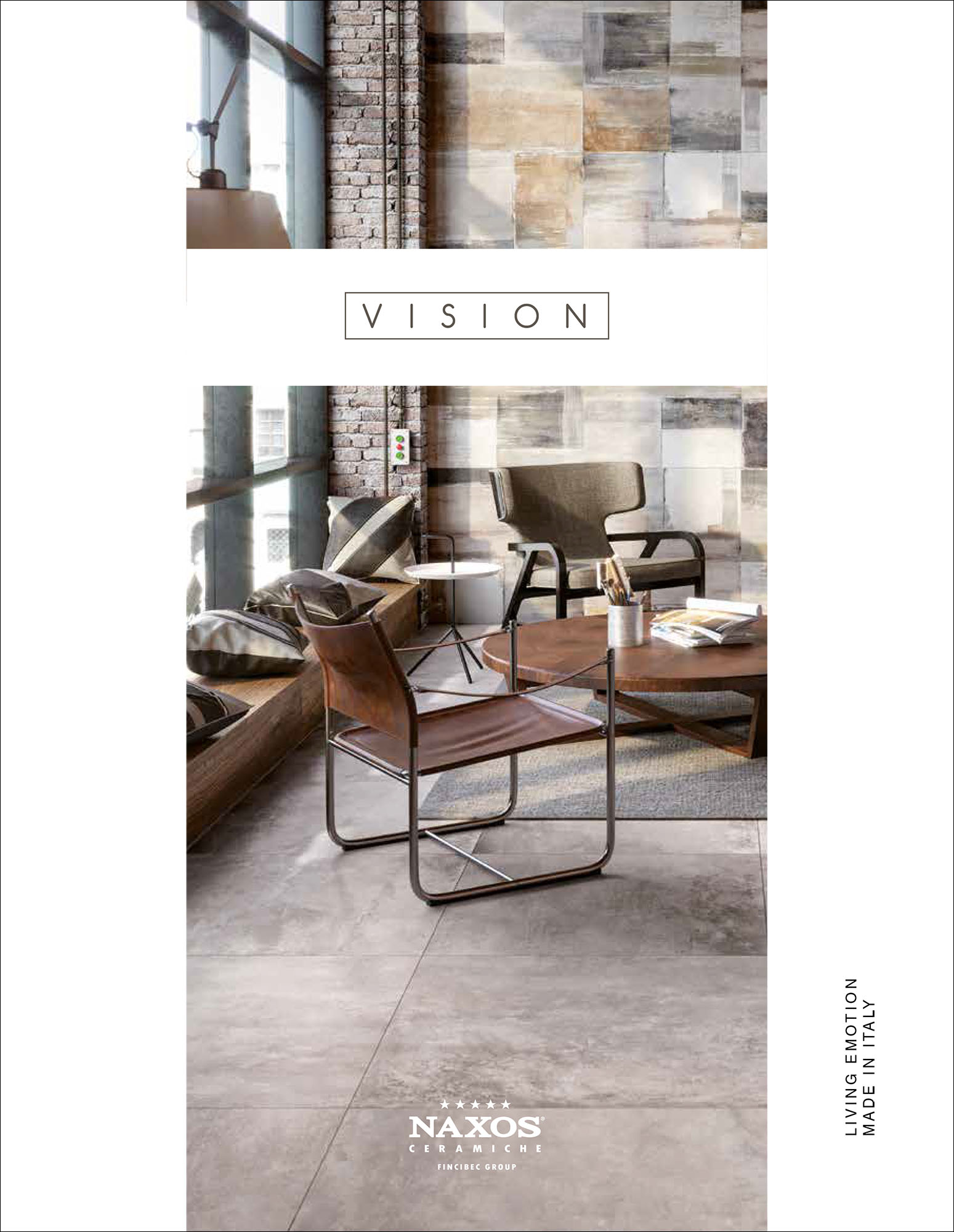 Hipix portfolio print adv Catalogo Vision Ceramica Naxos Fincibec Group immagine 1
